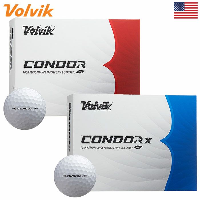 ボルビック Volvik 2024 New Condor Condor X 1ダース(12球入) 2024年モデル USA直輸入品 並行輸入品  USモデル ゴルフ ゴルフボール | ジーパーズ公式オンラインショップ（JYPER'S）