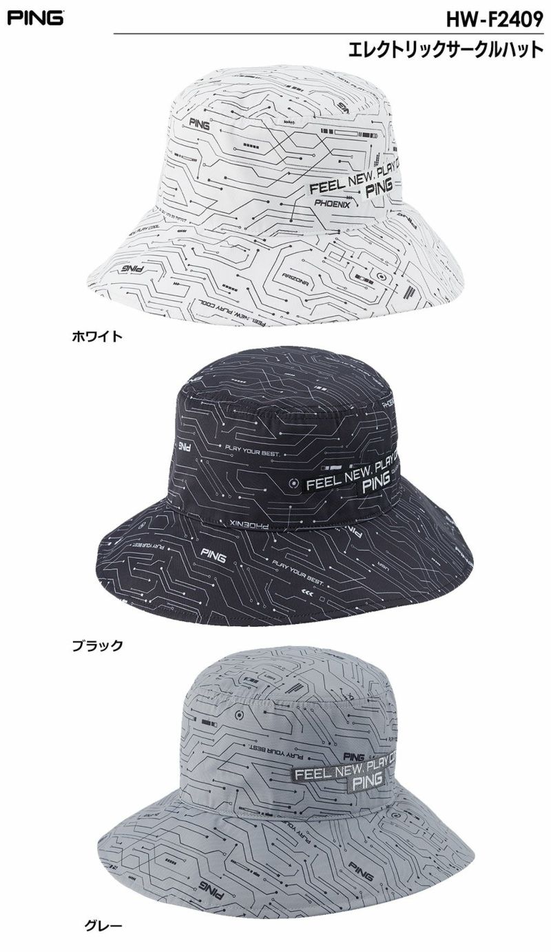 ピンHW-F2409エレクトリックサークルハットメンズ帽子2024春夏モデルPING日本正規品