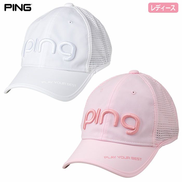 ピンHW-L2401レディースパンチングキャップ帽子2024春夏モデルPING日本正規品