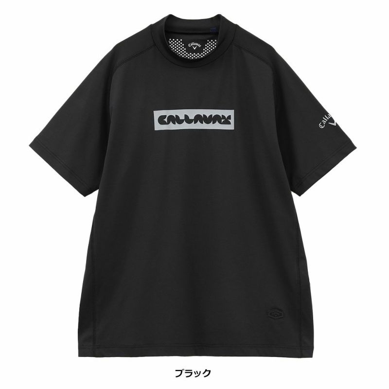 キャロウェイストレッチスムース半袖モックネックシャツC24134103メンズCallaway2024春夏モデル日本正規品