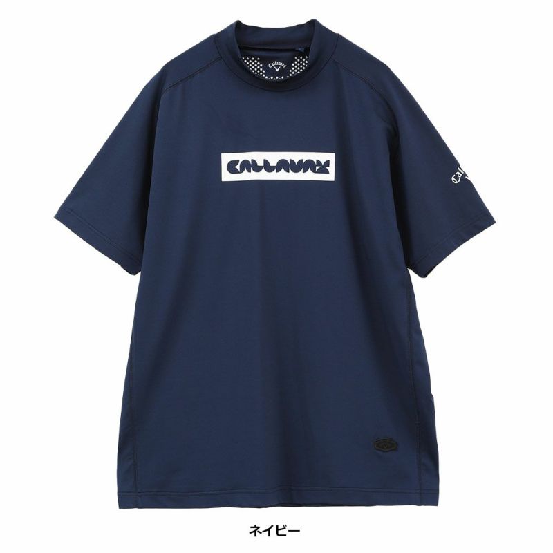 キャロウェイストレッチスムース半袖モックネックシャツC24134103メンズCallaway2024春夏モデル日本正規品