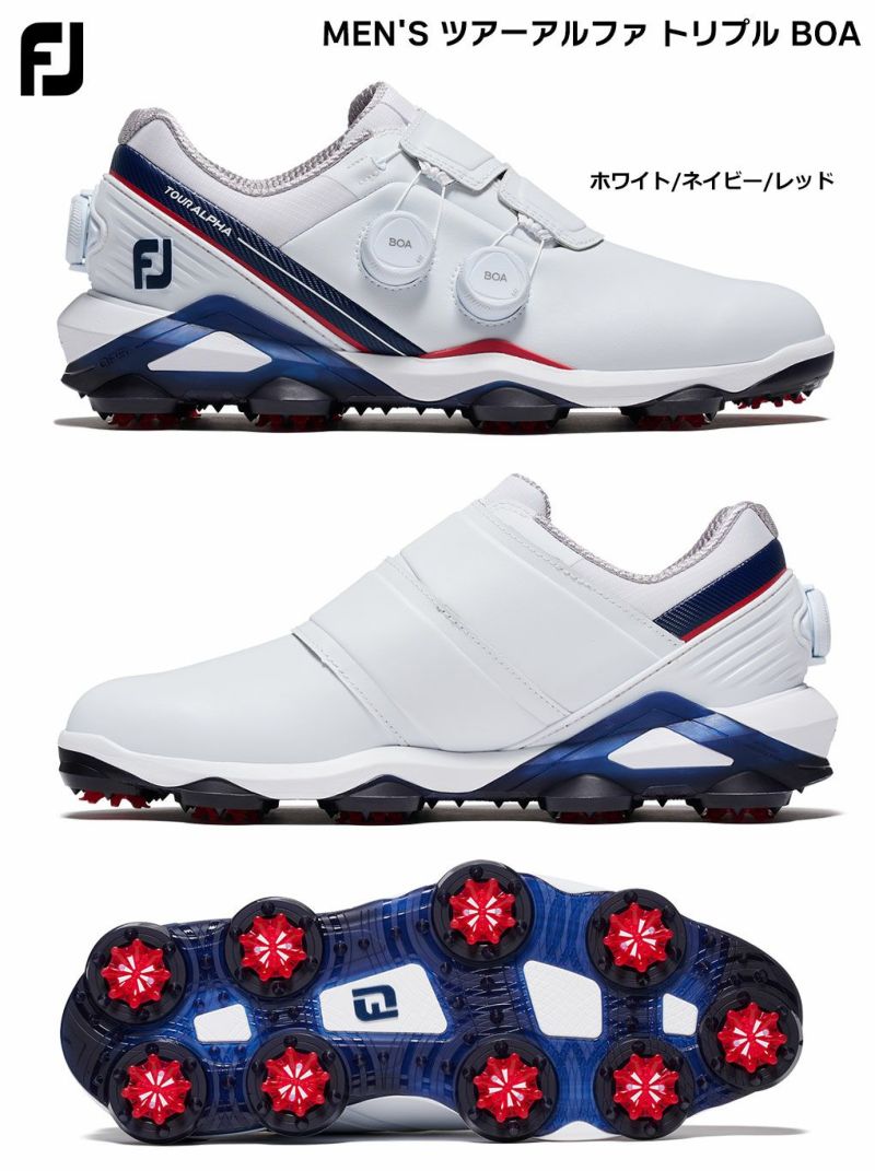 フットジョイMEN'SツアーアルファトリプルBOAメンズゴルフシューズスパイクシューズFOOTJOY2024年モデル日本正規品