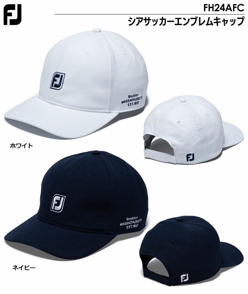 フットジョイシアサッカーエンブレムキャップFH24AFCゴルフキャップ帽子FOOTJOY2024春夏モデル日本正規品