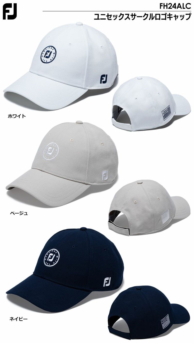 フットジョイユニセックスサークルロゴキャップFH24ALCゴルフキャップ帽子FOOTJOY2024春夏モデル日本正規品
