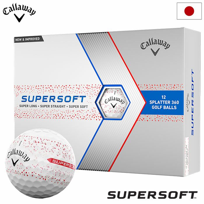 キャロウェイSUPERSOFTSPLATTER360レッドゴルフボール1ダース日本正規品