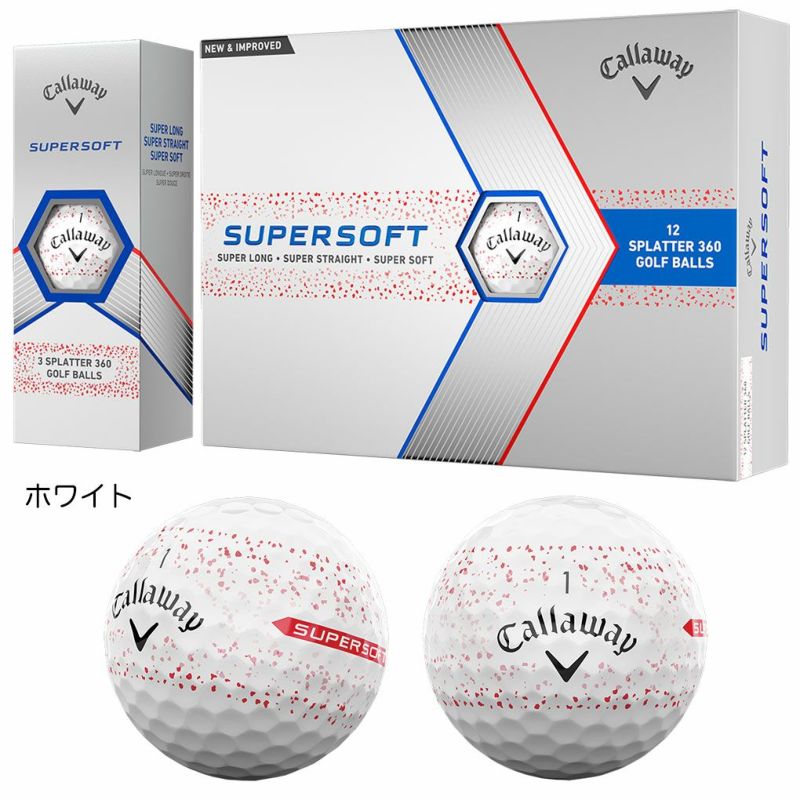 キャロウェイSUPERSOFTSPLATTER360レッドゴルフボール1ダース日本正規品