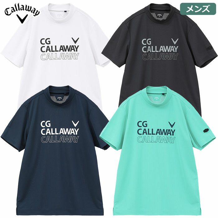 キャロウェイクローズドメッシュ半袖モックネックシャツC24134105メンズCallaway2024春夏モデル日本正規品