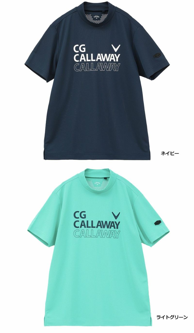 キャロウェイクローズドメッシュ半袖モックネックシャツC24134105メンズCallaway2024春夏モデル日本正規品