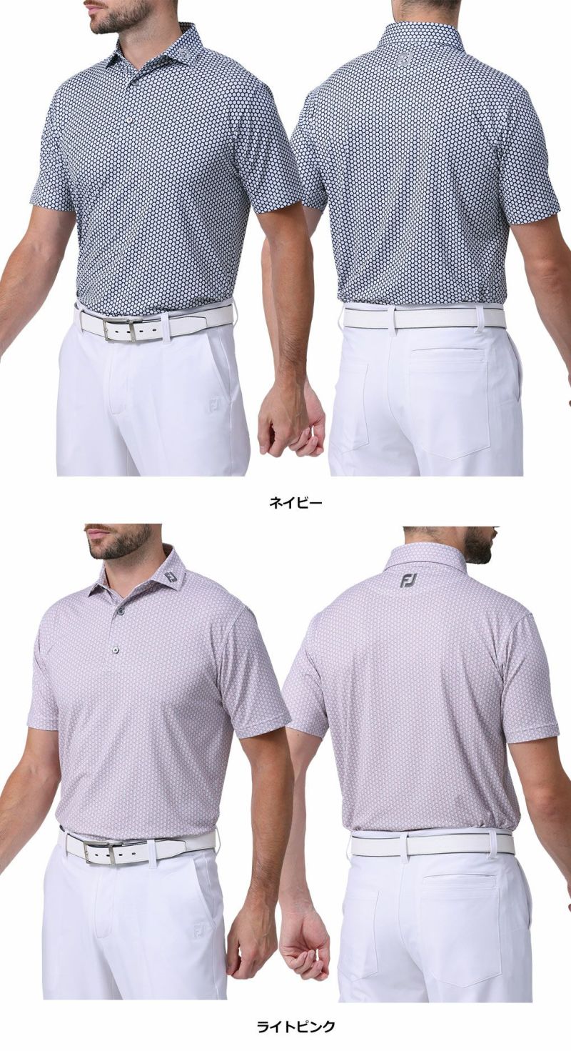 フットジョイスカロップシェルプリント半袖ワイドカラーシャツメンズFJ-S24-S15FOOTJOY2024春夏モデル日本正規品