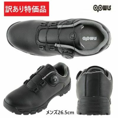 【訳アリ品】JYPRF21DSS OOWLS DIAL TOUR BLK 26．5 ゴルフシューズ メンズ DIAL TOUR ダイヤル式 スパイクレスシューズ JYPRF21DSS OOWLS 2022年モデル スパイクレスシューズ スパイクレス シューズ 3E相当 golf 防水 靴 グッズ スパイクレスゴルフシューズ【箱潰れ】