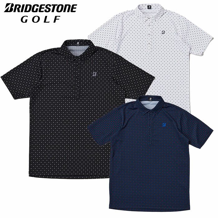 ブリヂストンゴルフ半袖ボタンダウンシャツAGM07Aメンズ2024春夏モデルBRIDGESTONEGOLF日本正規品