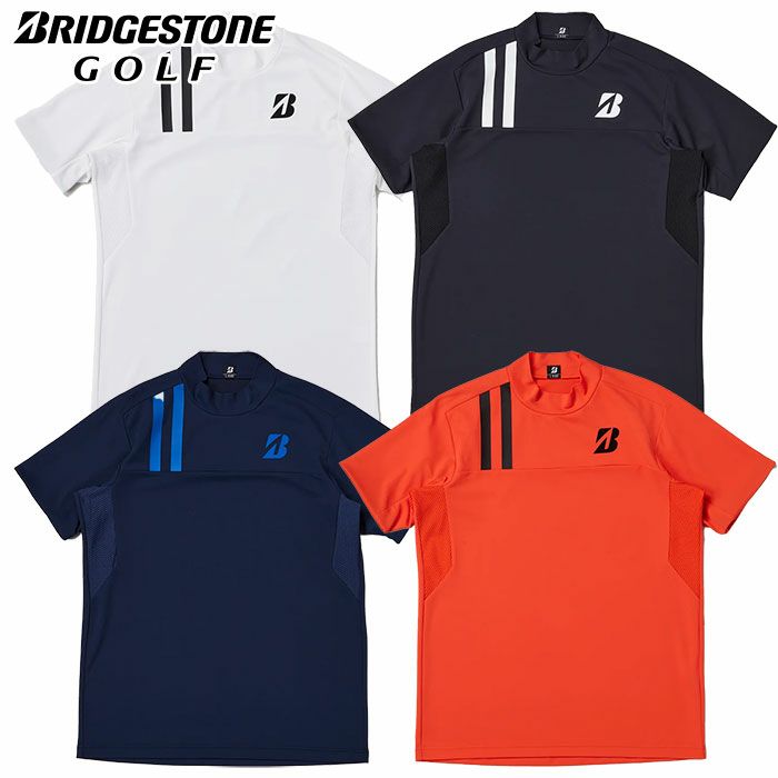 ブリヂストンゴルフ半袖モックネックシャツAGM11Aメンズ2024春夏モデルBRIDGESTONEGOLF日本正規品