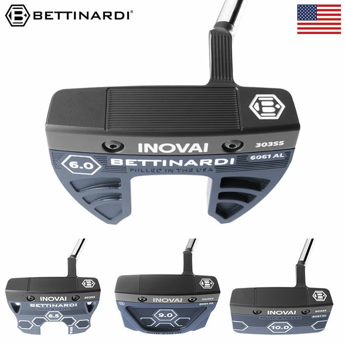 ベティナルディ2024INOVAISLANT6.0/6.5/9.0/10.0パターメンズ右用ラムキンSINKTMFITスタンダードブラックBETTINARDIUSA直輸入品