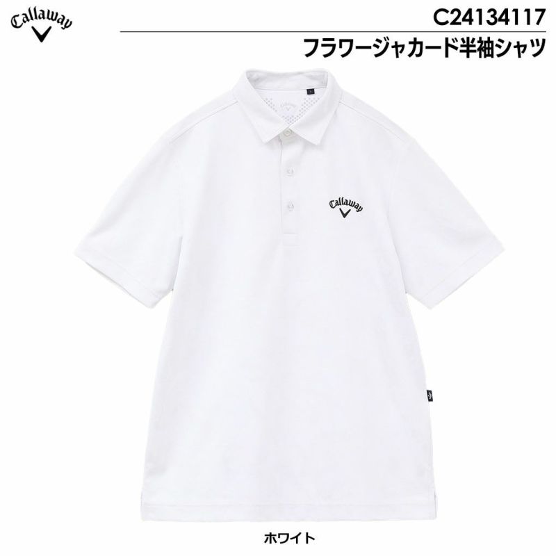 キャロウェイフラワージャカード半袖シャツC24134117メンズCallaway2024春夏モデル日本正規品