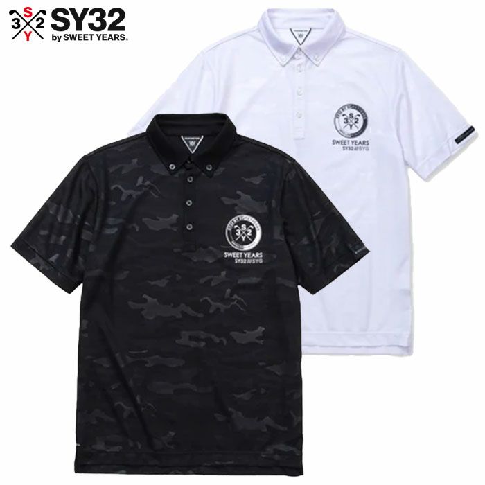 SY32GOLFSYG-24S25CAMOEMBOSSCOLLARSHIRTSシャツ半袖メンズ日本正規品2024春夏モデル