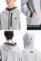 ニューバランス軽量ダンボールニット裏メッシュスウェットフルジップフーディーメンズ012-4162001newbalance日本正規品2024春夏モデル