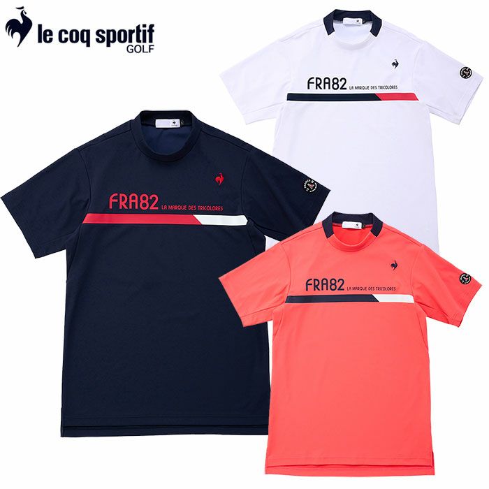 ルコックストレッチフォーサーモックネックシャツQGMXJA01メンズlecoqsportifGOLF2024春夏モデル日本正規品