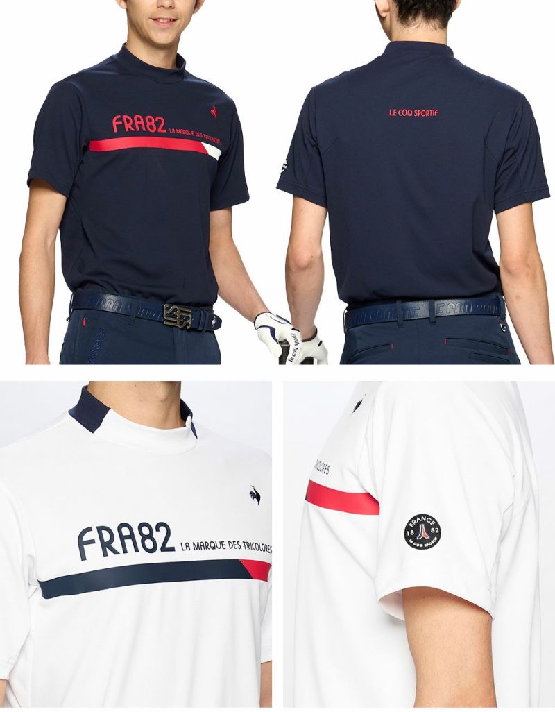 ルコックストレッチフォーサーモックネックシャツQGMXJA01メンズlecoqsportifGOLF2024春夏モデル日本正規品