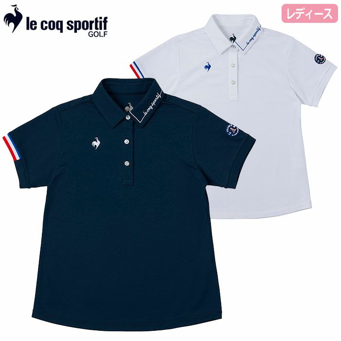 ルコックAラインシルエット半袖シャツQGWXJA00レディースlecoqsportifGOLF2024春夏モデル日本正規品