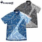 ルコックストレッチフォーサーフレンチボーダー半袖シャツQGMXJA12メンズlecoqsportifGOLF2024春夏モデル日本正規品