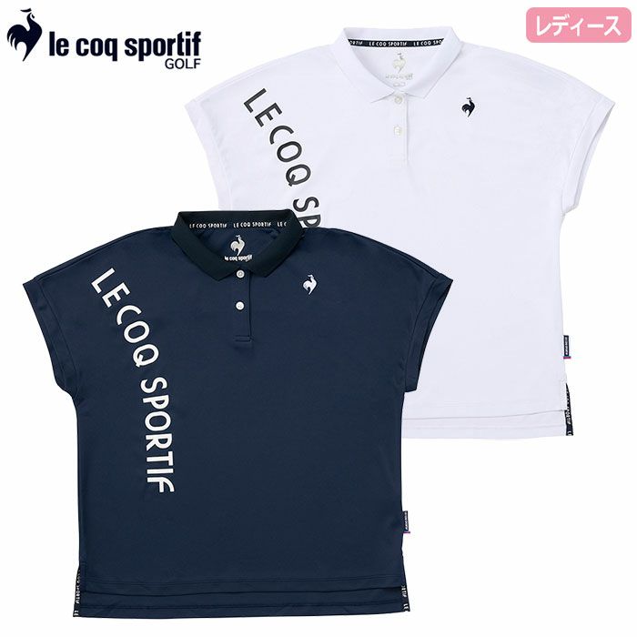 ルコックワイドフィットちび襟半袖シャツQGWXJA17レディースlecoqsportifGOLF2024春夏モデル日本正規品