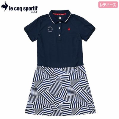 ルコック フレンチボーダー切り替えワンピース QGWXJJ00 レディース le coq sportif GOLF 2024春夏モデル 日本正規品