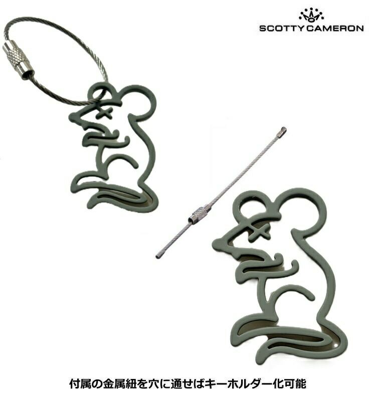 スコッティキャメロンSoftTouchTourRatKeyFob027547キーフォグGreyScottyCameronUSA直輸入品