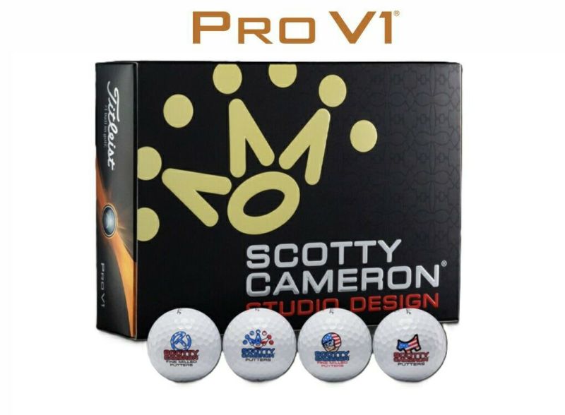 タイトリスト2023PROV1ScottyCameronStudioDesignUSAゴルフボールセット1ダース（全12球)TitleistUSA直輸入品2023年モデル