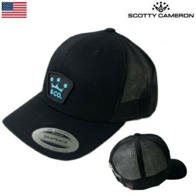 【レア品】スコッティキャメロン スナップバックキャップ メンズ Crown＆CO Hat ブラック 29953 Scotty Cameron USA直輸入品【希少】