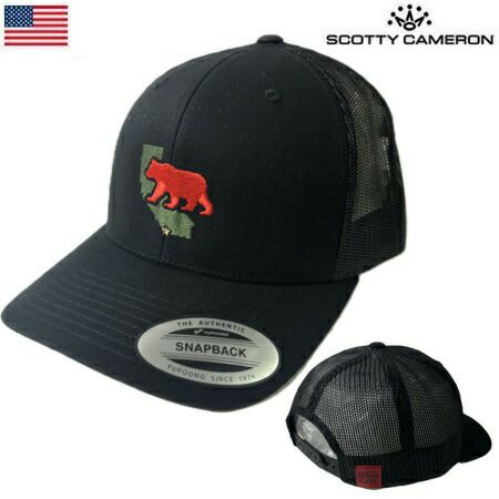 スコッティキャメロンスナップバックキャップメンズCaliBearHatブラック29954ScottyCameronUSA直輸入品