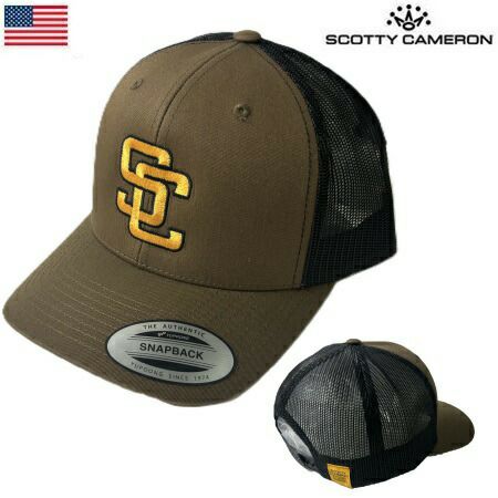 スコッティキャメロンスナップバックキャップメンズTwoToneTruckerHatチャコール26774ScottyCameronUSA直輸入品