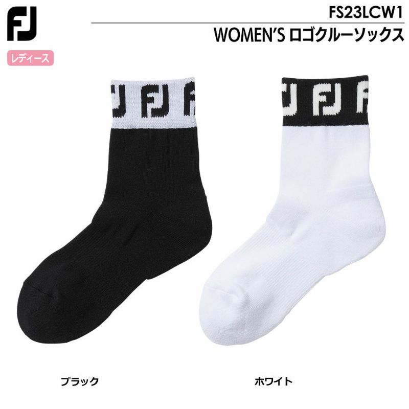 フットジョイWOMEN’SロゴクルーソックスFS23LCW1レディースFOOTJOY2023春夏モデル日本正規品