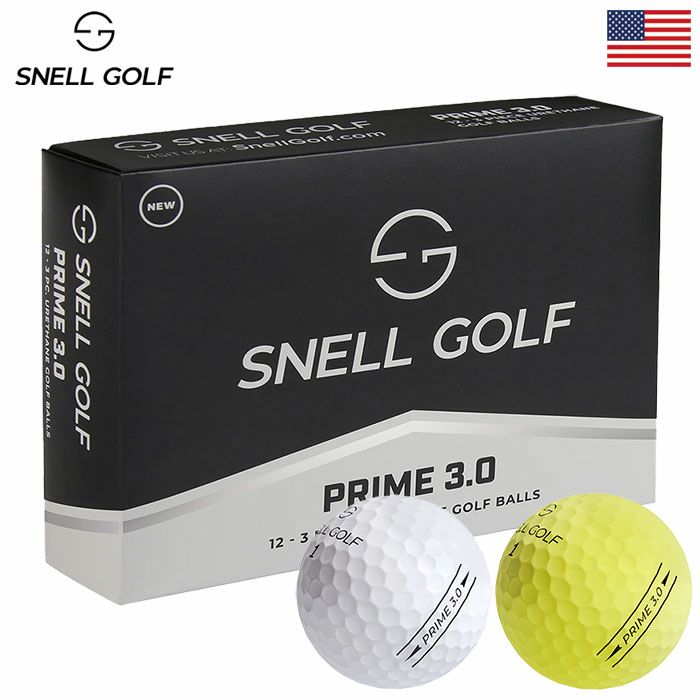 スネルゴルフPRIME3.0ゴルフボール2ピースウレタンカバーSnellGolf2024年モデルUSA直輸入品