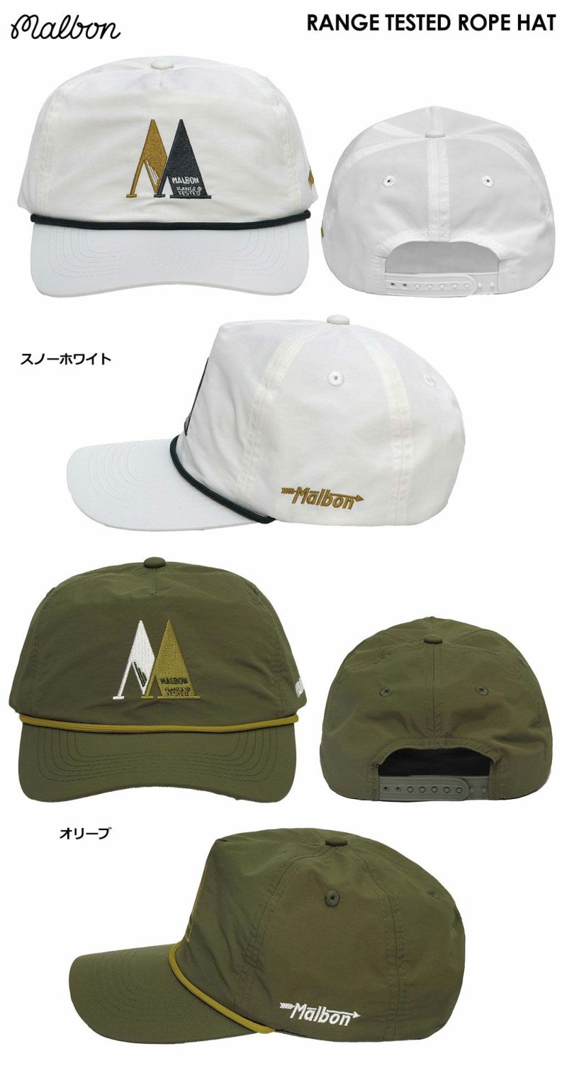 Malbon GOLF RANGE Tested ROPE Hat メンズ ゴルフキャップ マルボン USA直