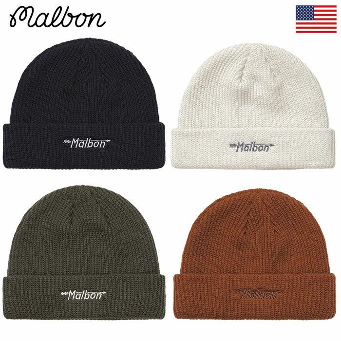 MalbonGolfRANGETESTEDBEANIEメンズゴルフキャップニット帽ビーニーマルボンUSA直輸入品