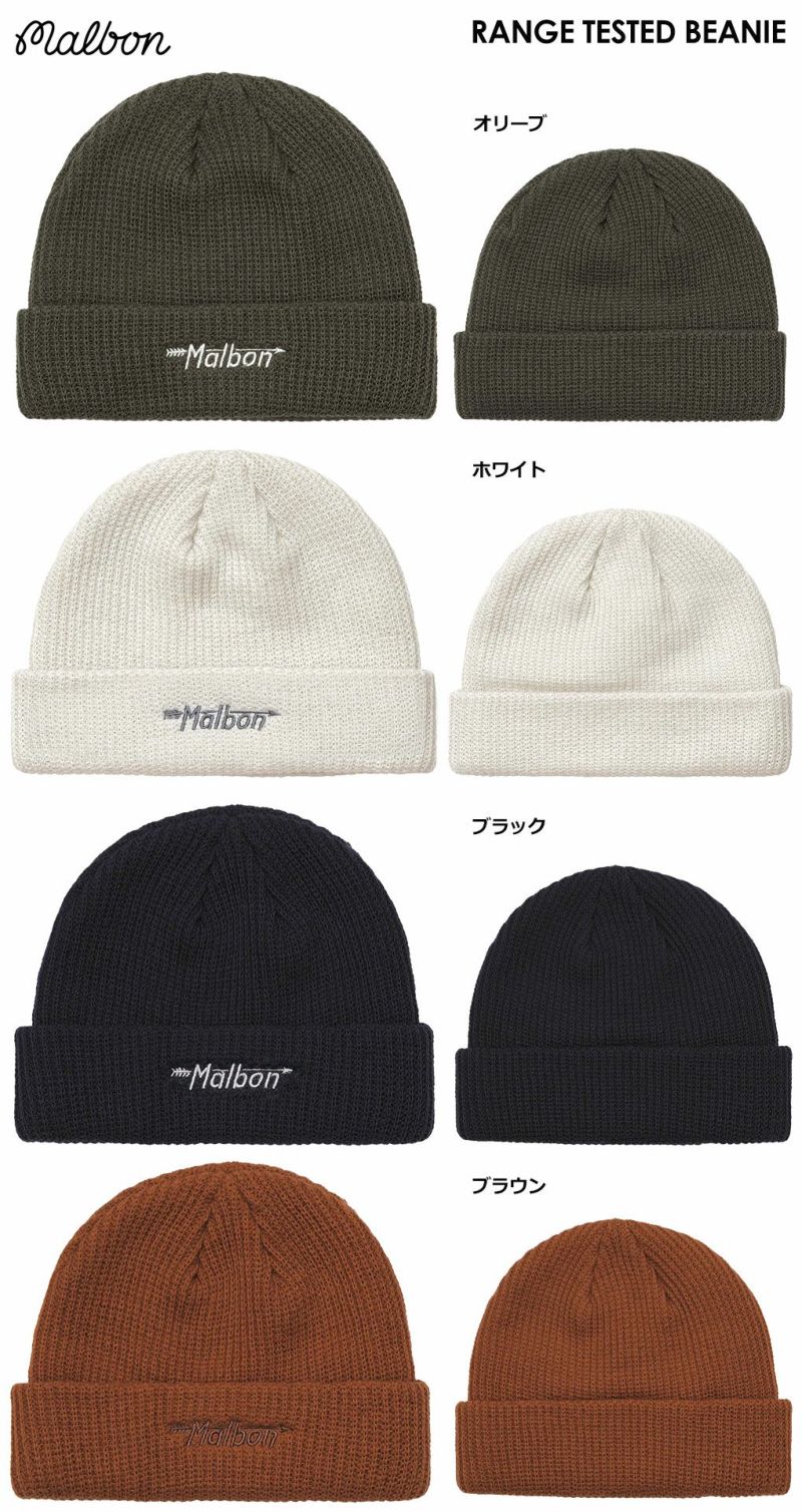 MalbonGolfRANGETESTEDBEANIEメンズゴルフキャップニット帽ビーニーマルボンUSA直輸入品