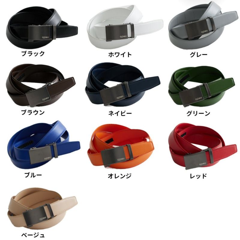 OOWLSキーリットベルトメンズ穴なしオートロック牛革130cm自動コンフォートJYPLM24BELTジーパーズオリジナル