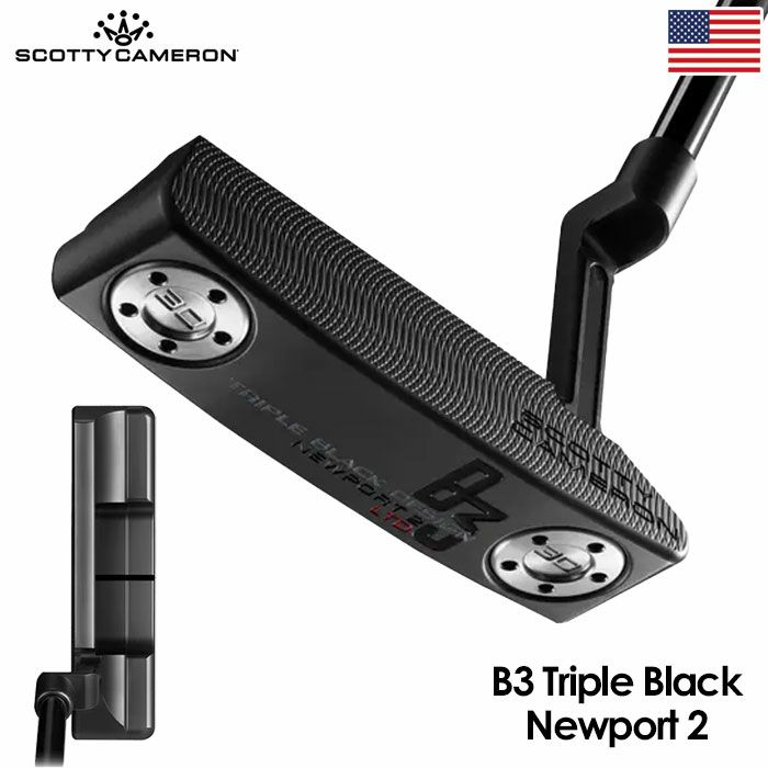 ゴルフパタースコッティキャメロンB3TripleBlackDesignLimitedNewport2ニューポート2メンズ右用34インチ35インチSCOTTYCAMERON2024年モデルUSA直輸入品