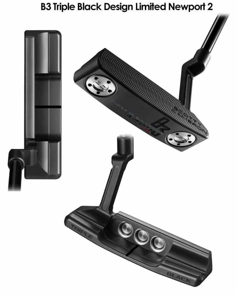 ゴルフパタースコッティキャメロンB3TripleBlackDesignLimitedNewport2ニューポート2メンズ右用34インチ35インチSCOTTYCAMERON2024年モデルUSA直輸入品