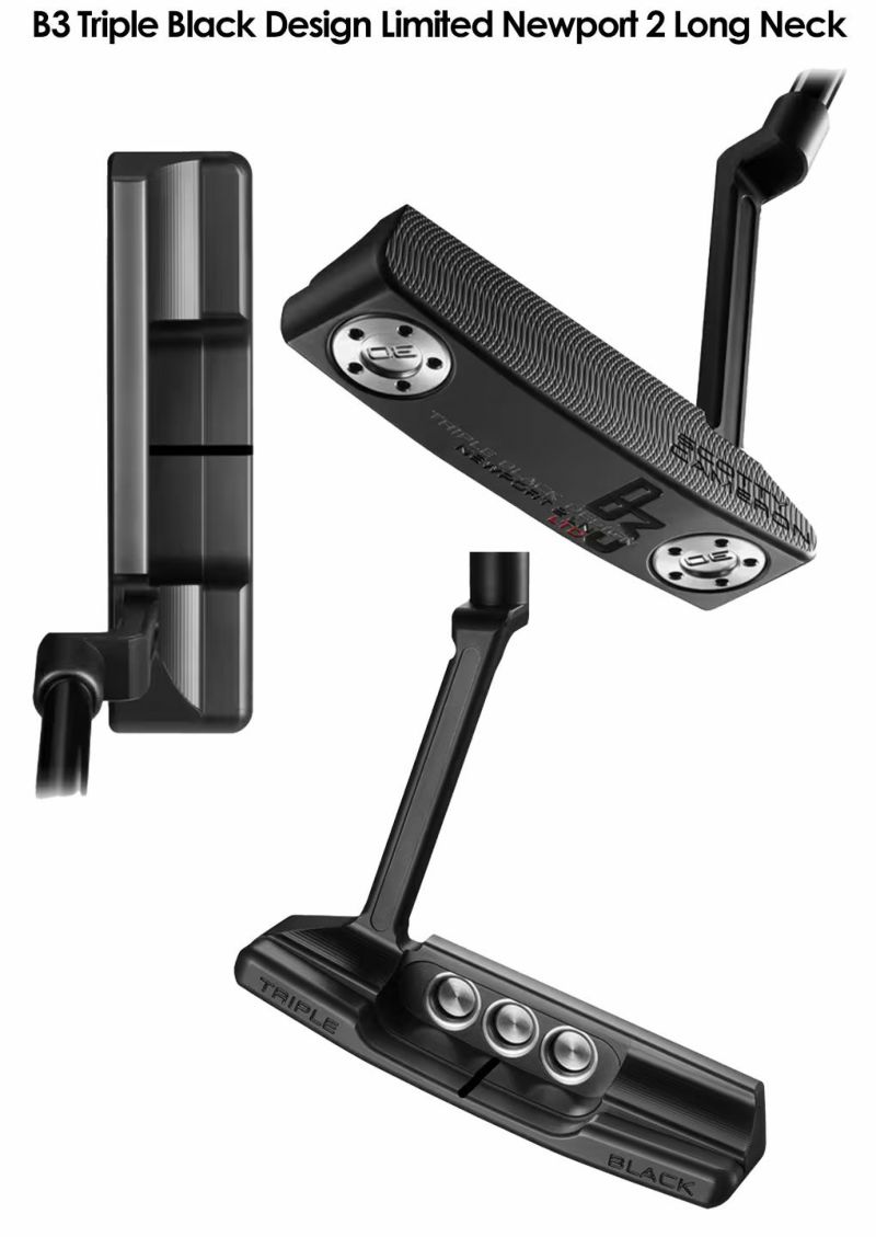 ゴルフパタースコッティキャメロンB3TripleBlackDesignLimitedNewport2LongNeckニューポート2メンズ右用34インチ35インチSCOTTYCAMERON2024年モデルUSA直輸入品