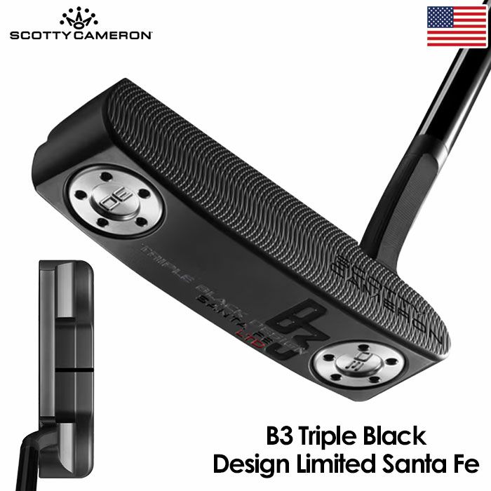 ゴルフパタースコッティキャメロンB3TripleBlackDesignLimitedSantaFeニューポート2メンズ右用34インチ35インチSCOTTYCAMERON2024年モデルUSA直輸入品