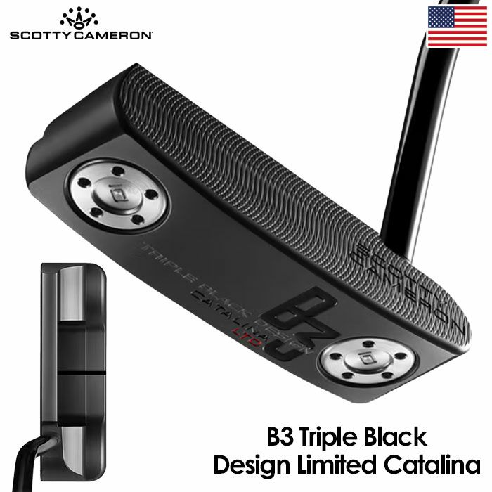 ゴルフパタースコッティキャメロンB3TripleBlackDesignLimitedCatalinaニューポート2メンズ右用34インチ35インチSCOTTYCAMERON2024年モデルUSA直輸入品