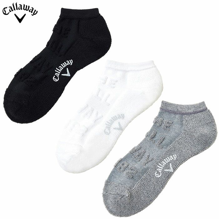 キャロウェイCallaway表パイルアンクルソックスC24293101メンズ靴下SOCKS2024秋冬モデル日本正規品