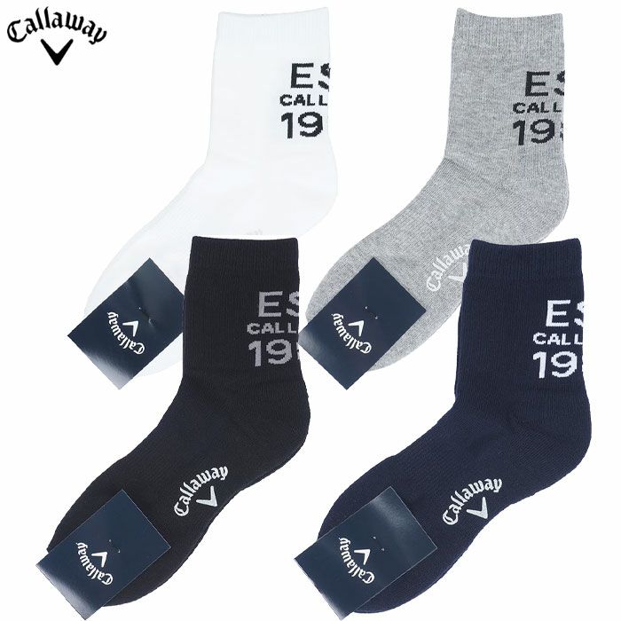 キャロウェイCallawayバックロゴショートソックスC24293104メンズ靴下SOCKS2024秋冬モデル日本正規品