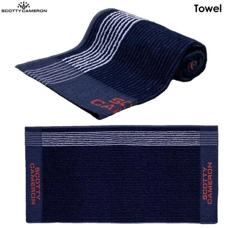 スコッティキャメロンCaddieTowelタオルストライプネイビーTowelScottyCameronUSA直輸入品