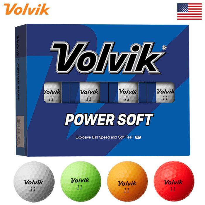 ボルビックVolvik2024POWERSOFTボール1ダース12球入2024年モデルUSA直輸入品