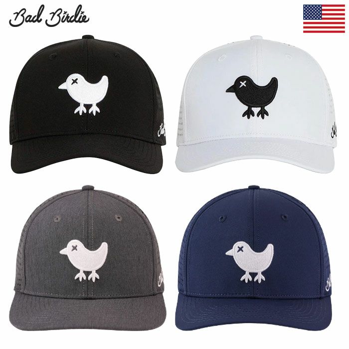 BadBirdieバッドバーディーBIRDIELASERCUTSNAPBACKBBH001メンズゴルフキャップ帽子2024年モデルUSA直輸入品