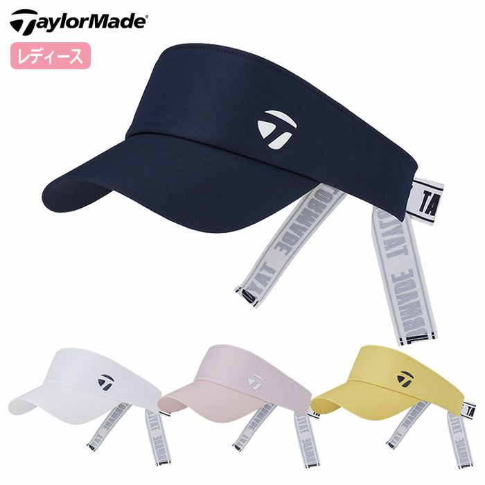 テーラーメイドウィメンズリボンバイザーUN297レディースゴルフキャップ帽子2024秋冬モデルTaylorMade日本正規品