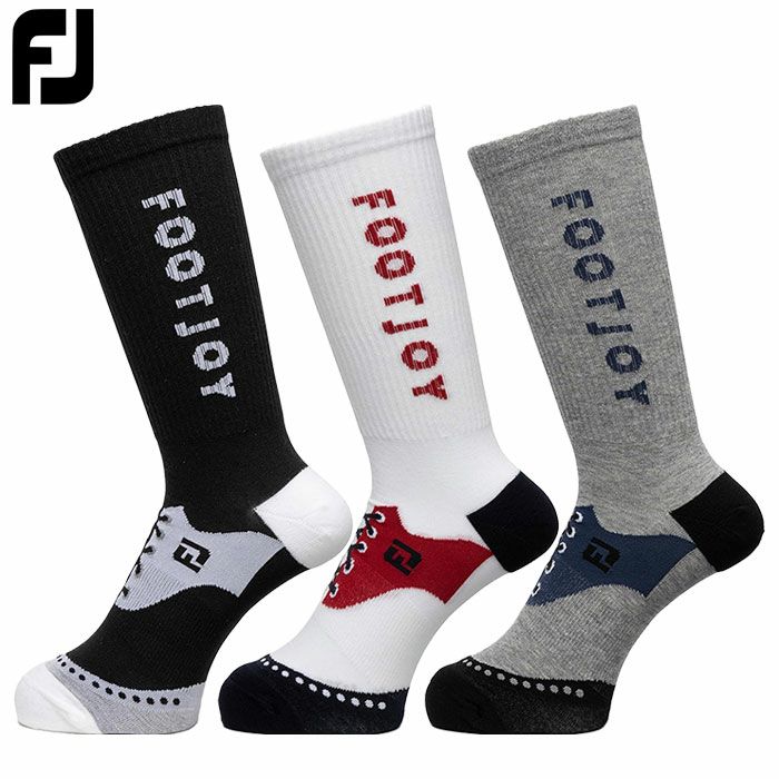 フットジョイFOOTJOYシューデザインクルーソックスメンズFSF24DCM1靴下ゴルフ2024秋冬モデル日本正規品