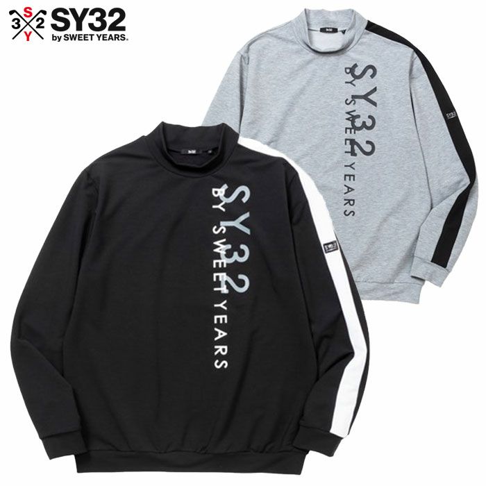 SY32GOLFSYG-24A002ゴルフウェアSIDELINEMODALMOCKシャツ長袖メンズ日本正規品2024秋冬モデル